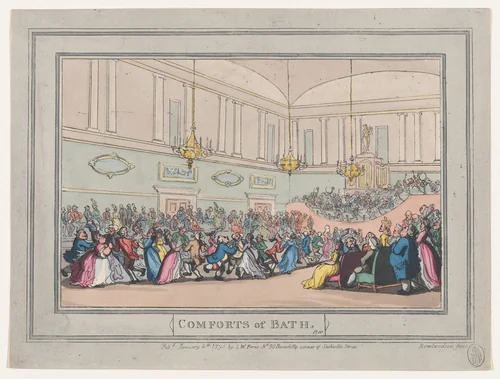 Comforts of Bath, Plate 10 by Thomas Rowlandson, print, 1798