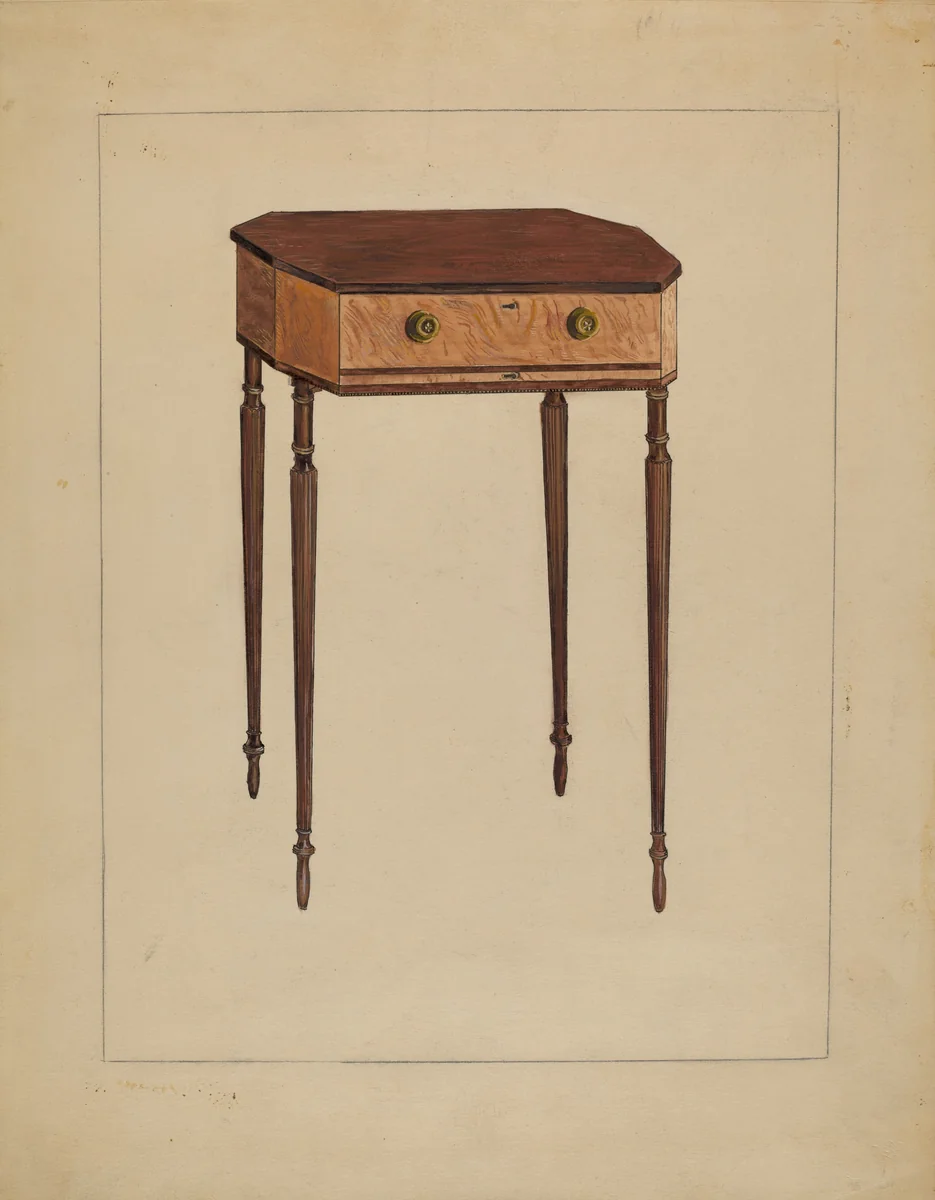 Sewing Table by Bessie Forman, index of american design, 1936