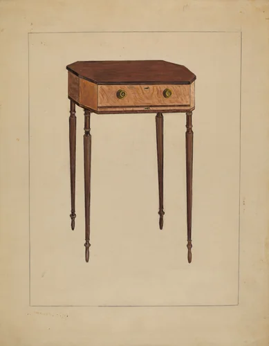 Sewing Table by Bessie Forman, index of american design, 1936