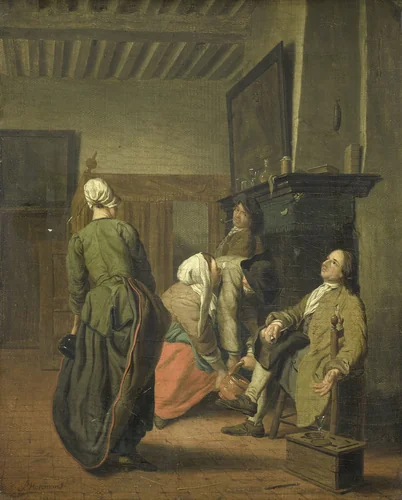 Merry Company by Jan Josef Horemans, painting, 1740-1760