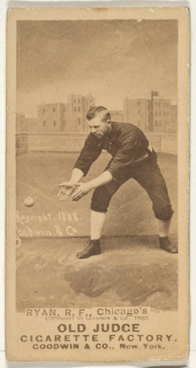 Ryan, Right Field, Chicago, from the Old Judge series (N172) for Old Judge Cigarettes by Goodwin & Company, photograph, 1888