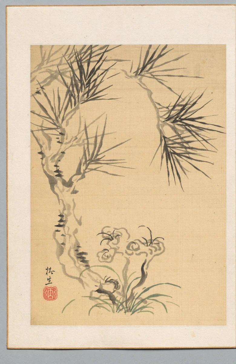 Pine Tree and Fungus by Tsubaki Chinzan (椿椿山), other, 1820-1854