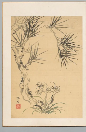 Pine Tree and Fungus by Tsubaki Chinzan (椿椿山), other, 1820-1854