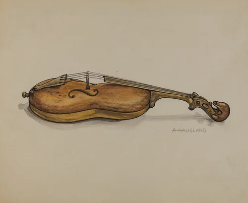 Violin by Augustine Haugland, index of american design, 1937