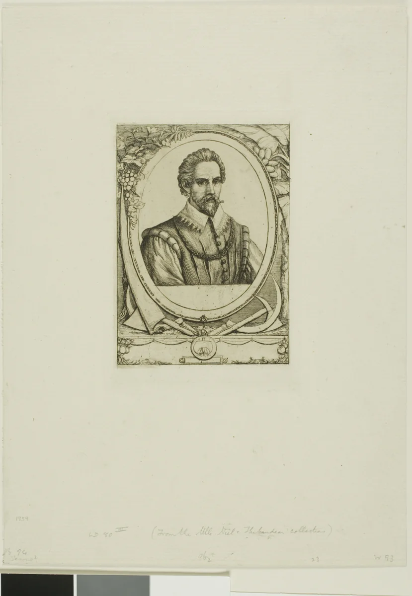 Portrait of René de Laudonnière Sablais (de Burdigale) by Charles Meryon, print, 1861