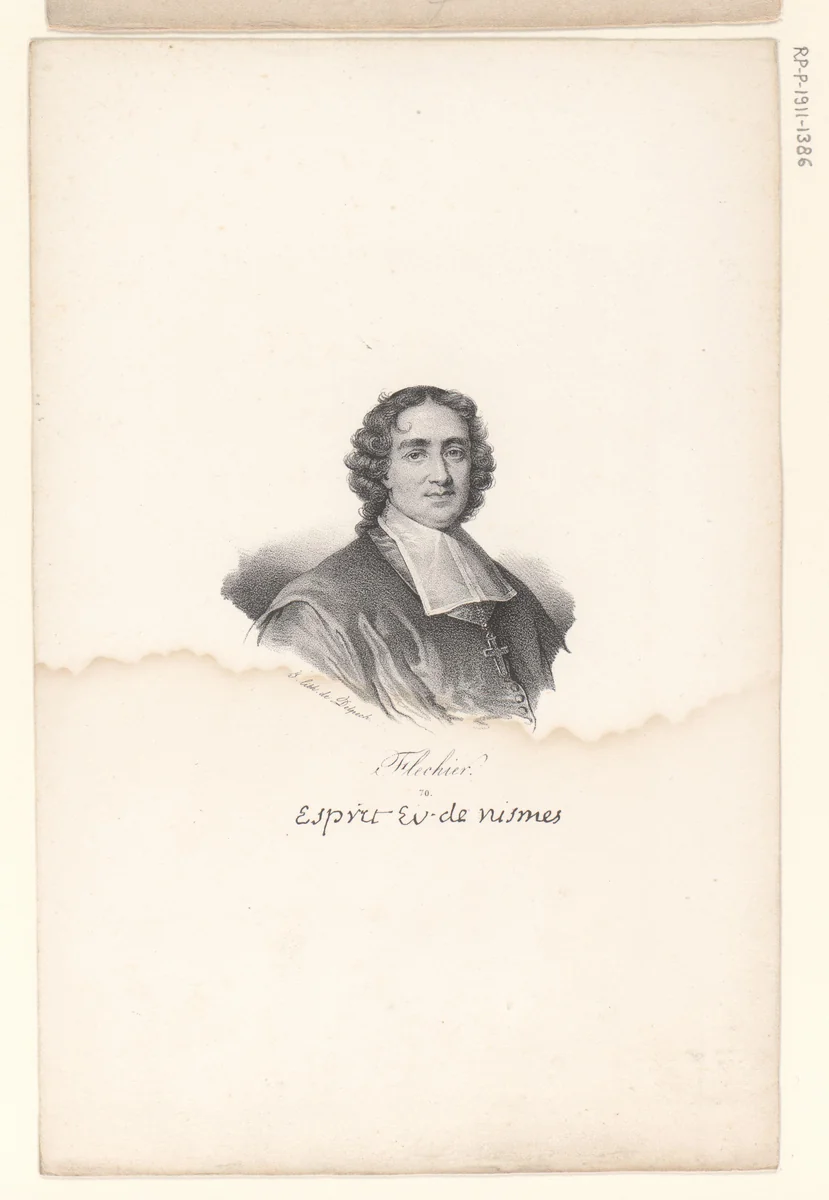 Portret van Esprit Fléchier by anonymous, print, 1818-1842