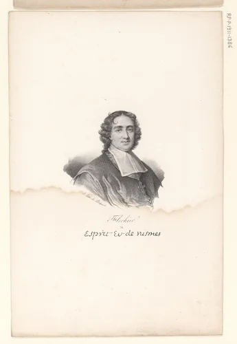 Portret van Esprit Fléchier by anonymous, print, 1818-1842