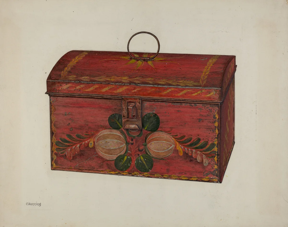 Toleware Box by Charles Henning, index of american design, 1940