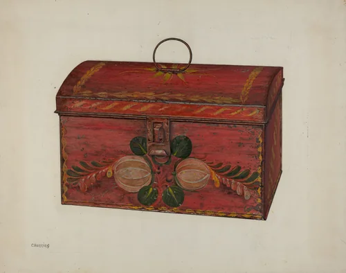 Toleware Box by Charles Henning, index of american design, 1940