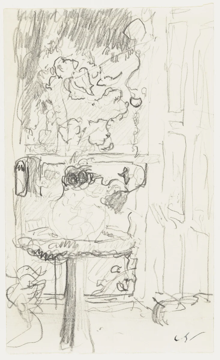 Vase of Flowers by Édouard Vuillard, drawing