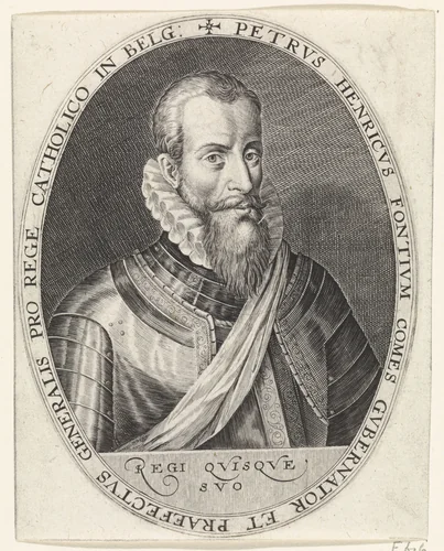 Portret van Pedro Enríquez de Toledo by Crispijn van de Passe, print, 1574-1637