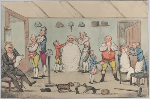 The Barber's Shop by anonymous, print, 1803-1811