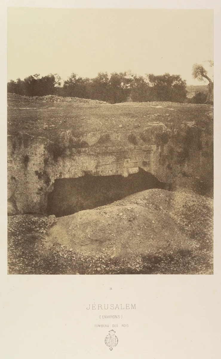 Jérusalem. (Environs) Tombeau des Rois by Louis de Clercq, photograph, 1860