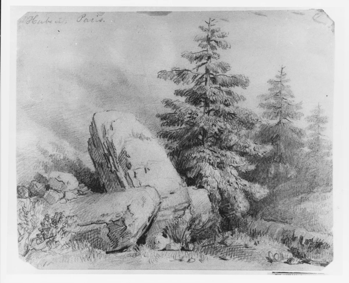 Landscape (from McGuire Scrapbook) by Charles Antoine Colomb Hubert, artwork, 1839