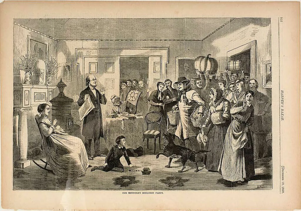 Our Minister's Donation Party by Winslow Homer, print, 1868