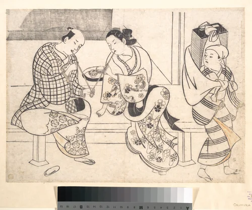 Amorous Couple by Okumura Masanobu (奥村政信), print, 1700-1733