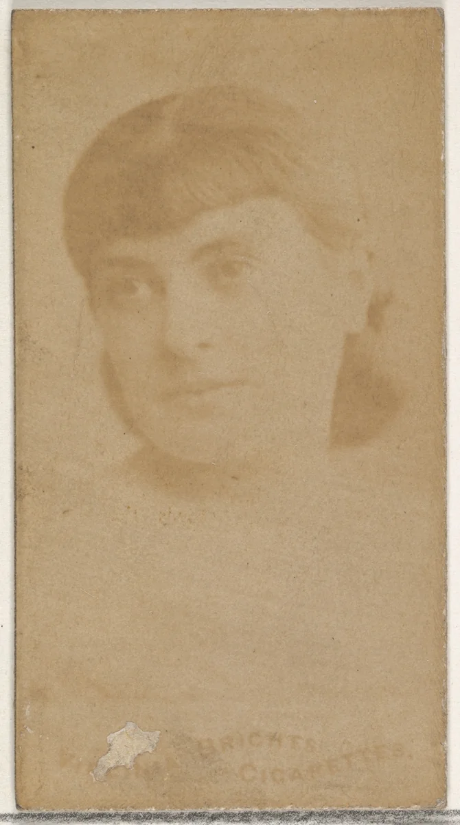 From the Actors and Actresses series (N45, Type 5) for Virginia Brights Cigarettes by Allen & Ginter, photograph, 1885-1891