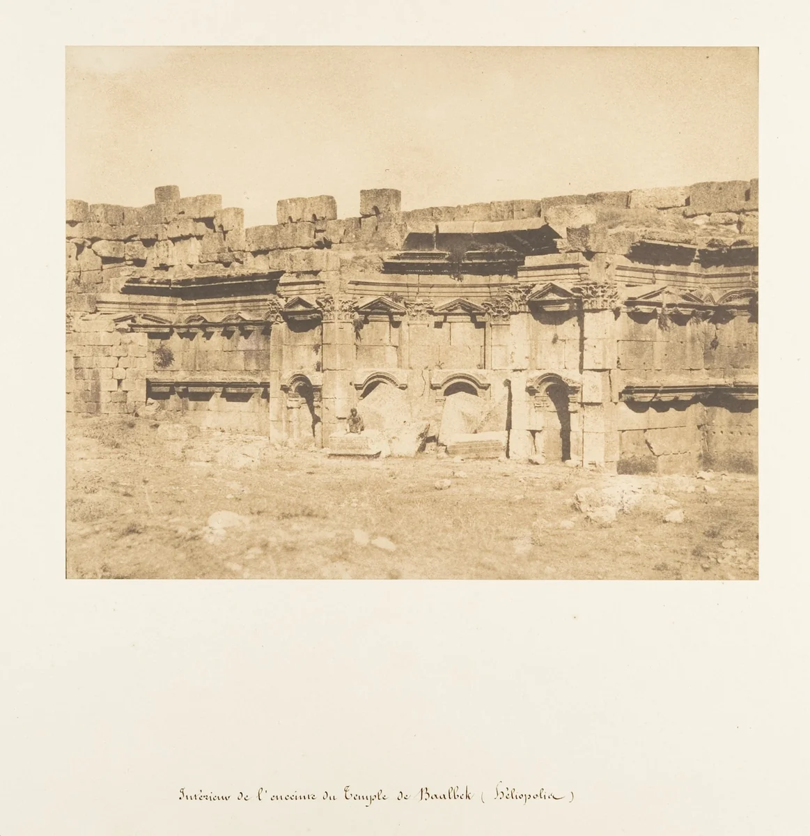 Intérieur de l'enceinte du Temple de Baalbek (Héliopolis) by Maxime Du Camp, photograph, 1850