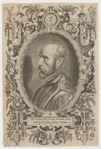 Abraham Ortelius (Wortels) by Philip Galle, print, 1537-1612