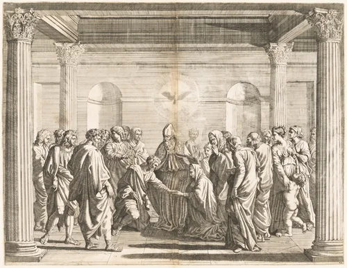 Marriage by Jean Dughet; Nicolas Poussin, print, 1645-1655