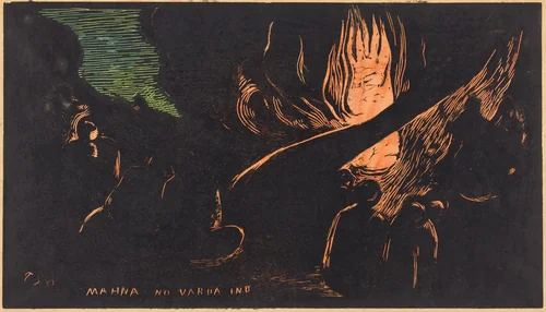 Mahna no Varua Ino (The Devil Speaks) by Paul Gauguin, print, 1894