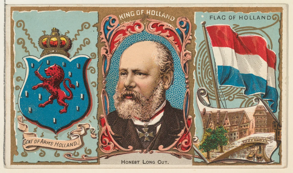King of Holland, from the Rulers, Flags, and Coats of Arms series (N126-1) issued by W. Duke, Sons & Co. by W. Duke, Sons & Co., print, 1888