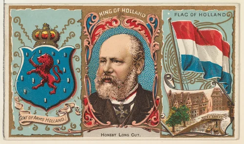 King of Holland, from the Rulers, Flags, and Coats of Arms series (N126-1) issued by W. Duke, Sons & Co. by W. Duke, Sons & Co., print, 1888