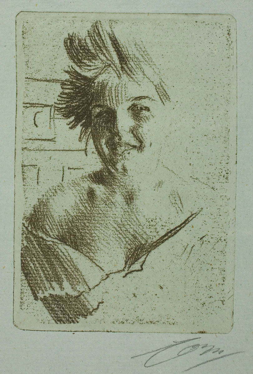 Laughing Model I by Anders Zorn, print, 1898