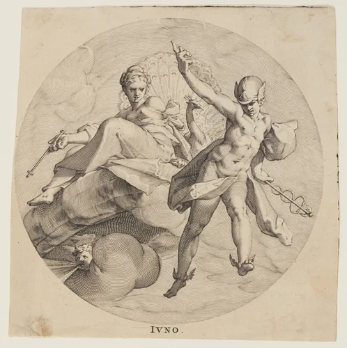 Juno, from The Three Goddesses by Egbert van Panderen, print, 1600