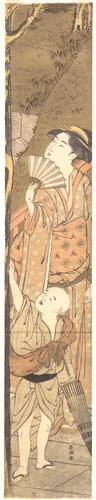 Woman and Small Boy by Katsukawa Shunchō (勝川春潮), print, 1780-1795