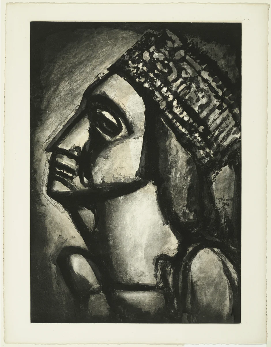 Virgin of the Seven Swords (Vierge aux sept glaives), plate LIII from Miserere by Georges Rouault, illustrated book, 1926