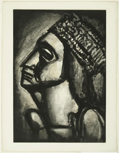 Virgin of the Seven Swords (Vierge aux sept glaives), plate LIII from Miserere by Georges Rouault, illustrated book, 1926