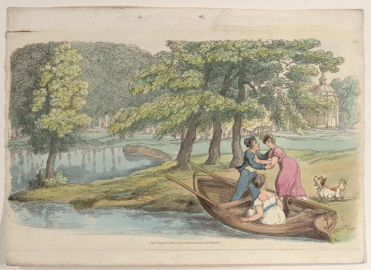 Plate 35, from "World in Miniature" by Thomas Rowlandson, print, 1816