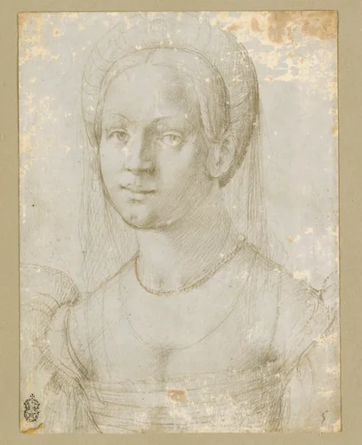 Portrait of a Young Woman by Pier Francesco Foschi, drawing, 1520-1539