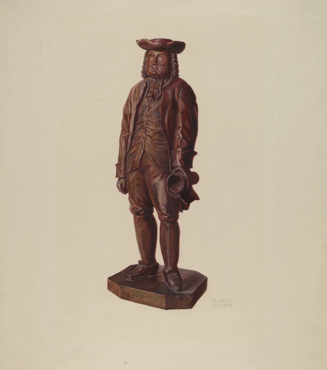 William Penn Carving by Frances Lichten, index of american design, 1938
