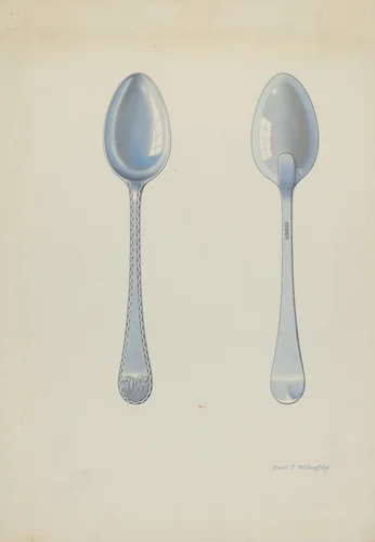 Silver Tablespoon by David P Willoughby, index of american design, 1937