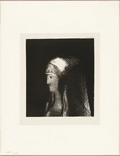Druidess by Odilon Redon, print, 1891
