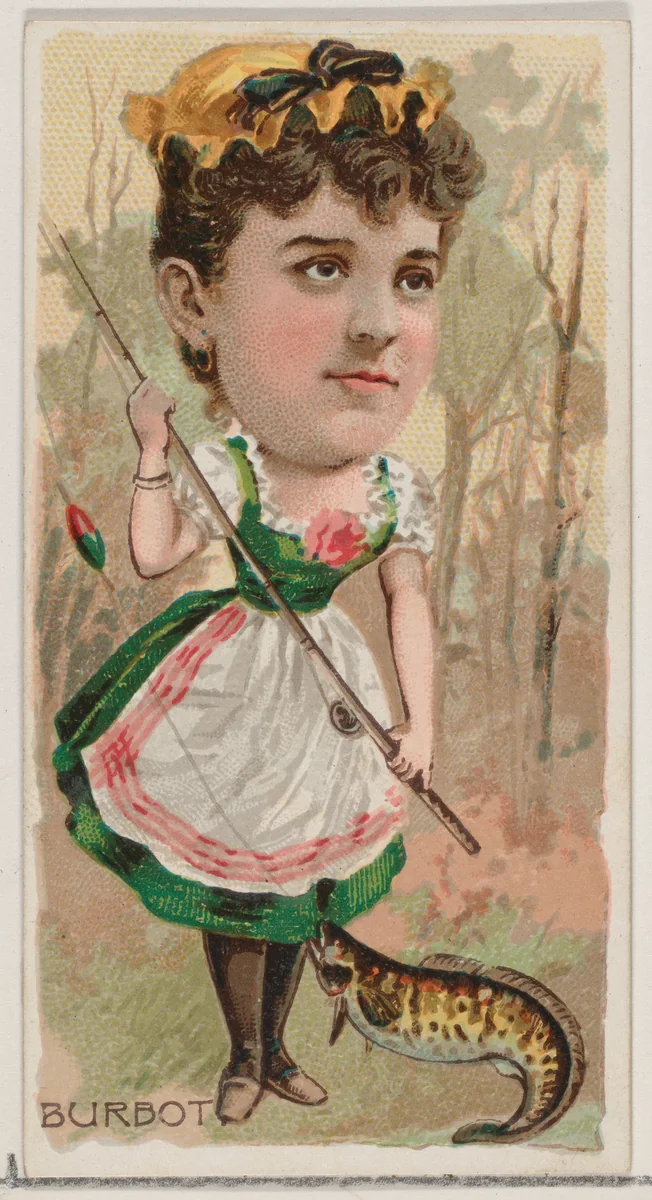 Burbot, from the series Fishers and Fish (N74) for Duke brand cigarettes by Knapp & Company, print, 1888