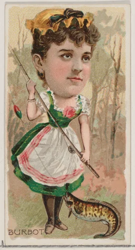 Burbot, from the series Fishers and Fish (N74) for Duke brand cigarettes by Knapp & Company, print, 1888