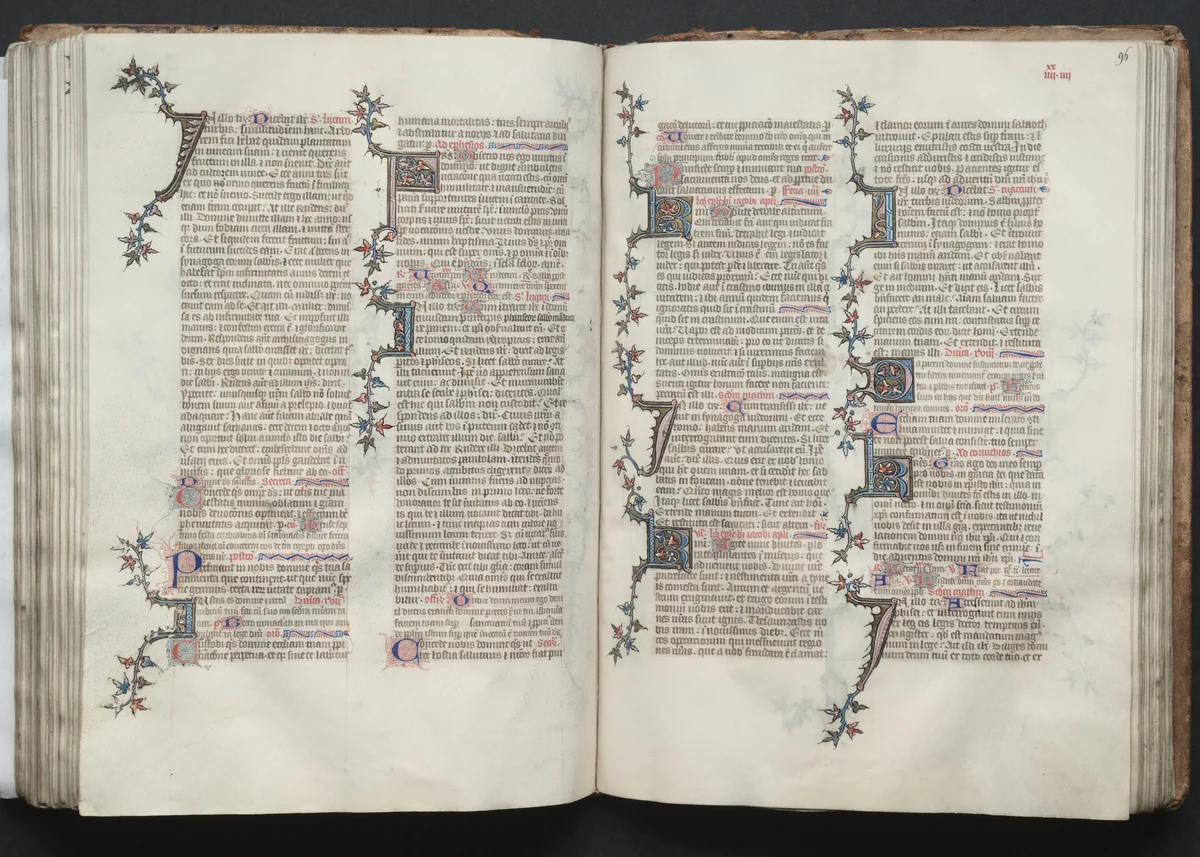 The Gotha Missal: Fol. 96r, Text by Master of the Boqueteaux, book, 1370-1380