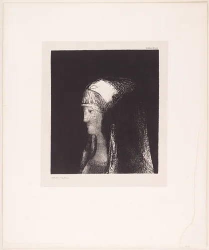 Druidess (Druidesse) by Odilon Redon, print, 1891
