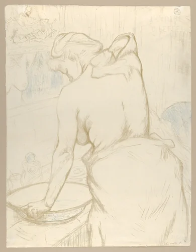 Washing, from "Elles" by Henri de Toulouse-Lautrec, print, 1896
