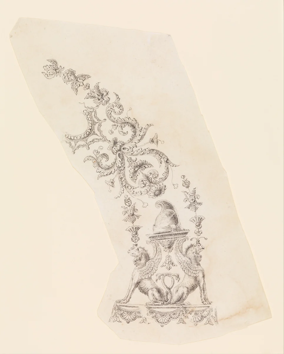 Design for the Decoration of Firearms by Nicolas Noël Boutet, drawing, 1770-1830