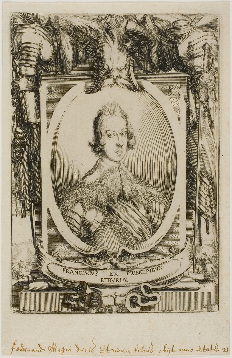 Francesco de Medici, Prince of Tuscany by Stefano della Bella, print, 1634
