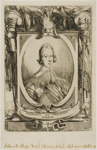 Francesco de Medici, Prince of Tuscany by Stefano della Bella, print, 1634