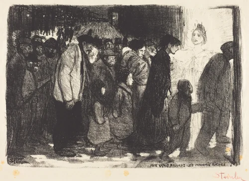 To the True Poor: The Wicked Rich (Aux vrais pauvres: Les mauvais riches) by Théophile Alexandre Steinlen, print, 1894