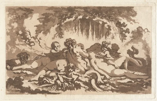 Naiads and Tritons by François Boucher, print, 1766
