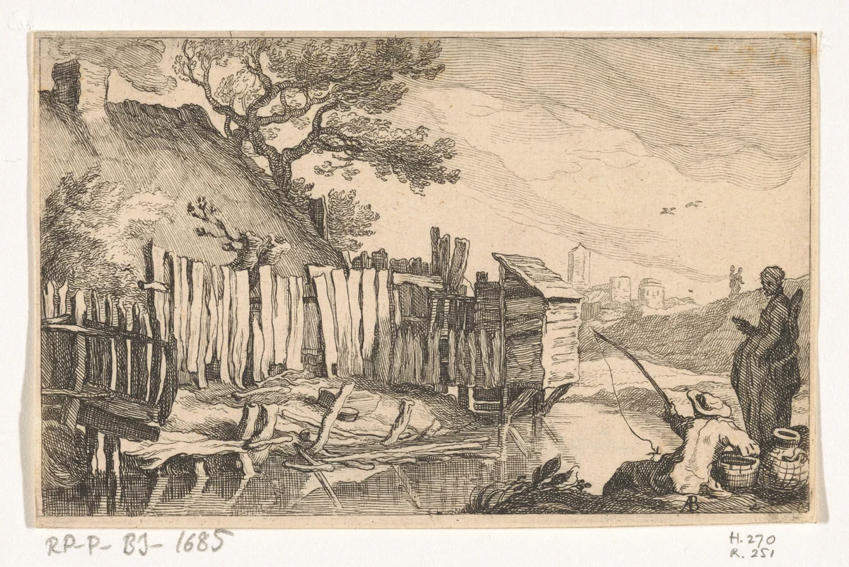 Riviergezicht by Frederick Bloemaert, print, 1635