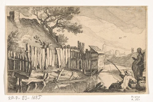 Riviergezicht by Frederick Bloemaert, print, 1635