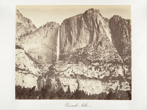 Yosemite Falls, 2,634 feet by Carleton E. Watkins, photograph, 1870-1874